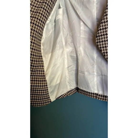 New HM Brown/Cream Houndstooth Blazer/Jacket Size‎ 4 - Picture 9 of 10